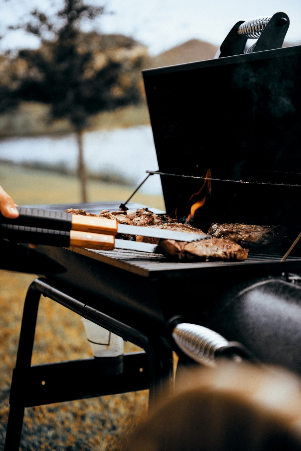 Parrilla con Fuego Quebracho Blanco Parrilla Barbacoa